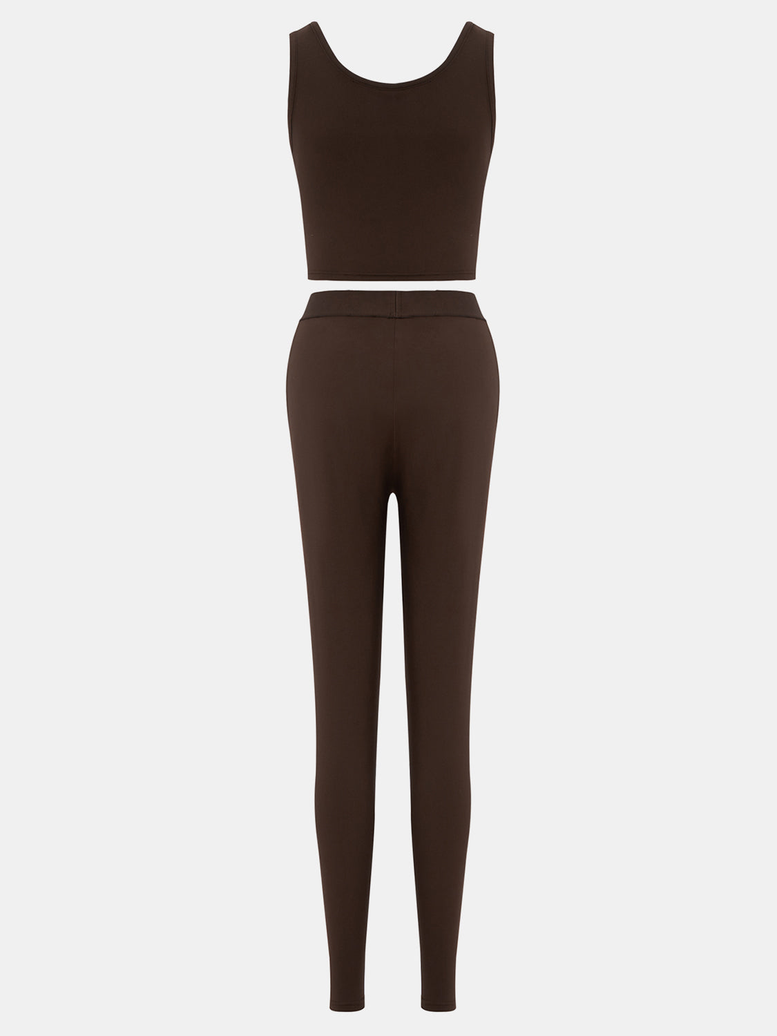 Square Neck Wide Strap Top and Leggings Set
