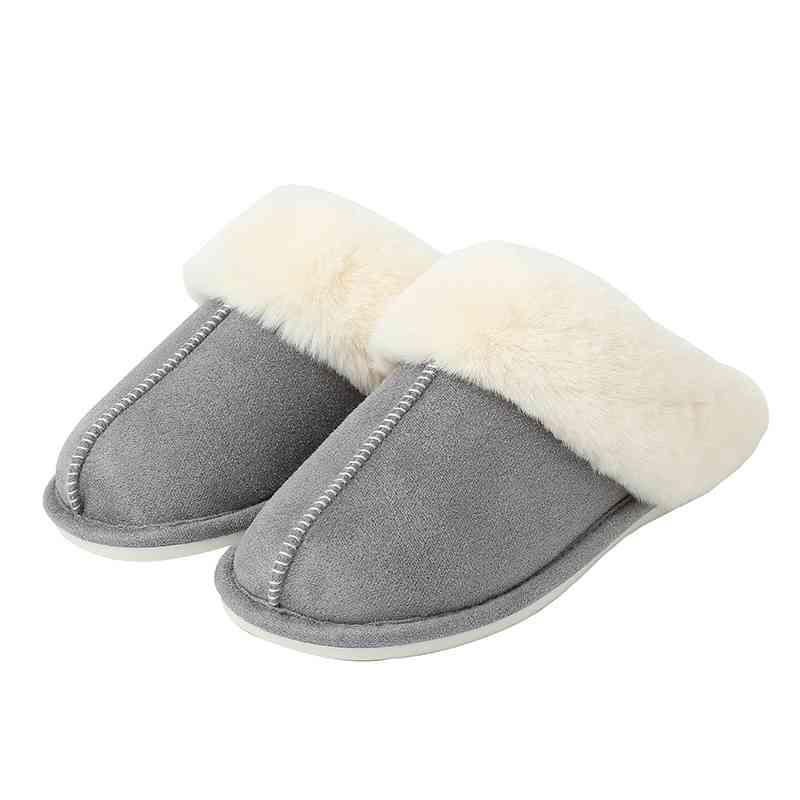 Faux Suede Center Seam Slippers - Browngold Fashion
