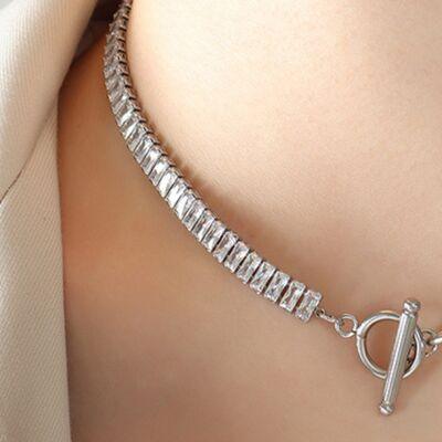 Titanium Steel Gold-Plated Necklace - Browngold Fashion