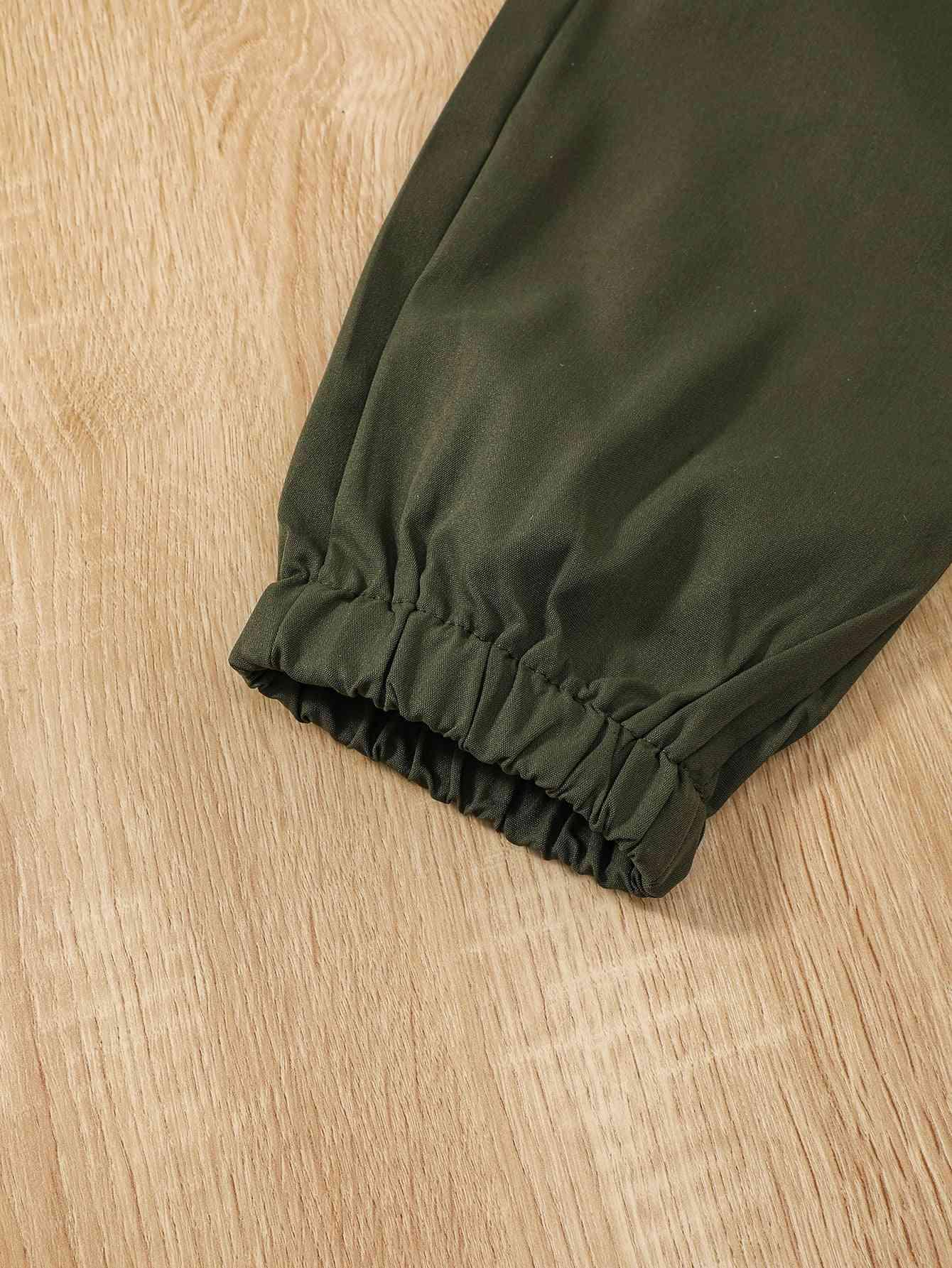 BROOKLYN Graphic Sweatshirt and Joggers Set - Browngold Fashion