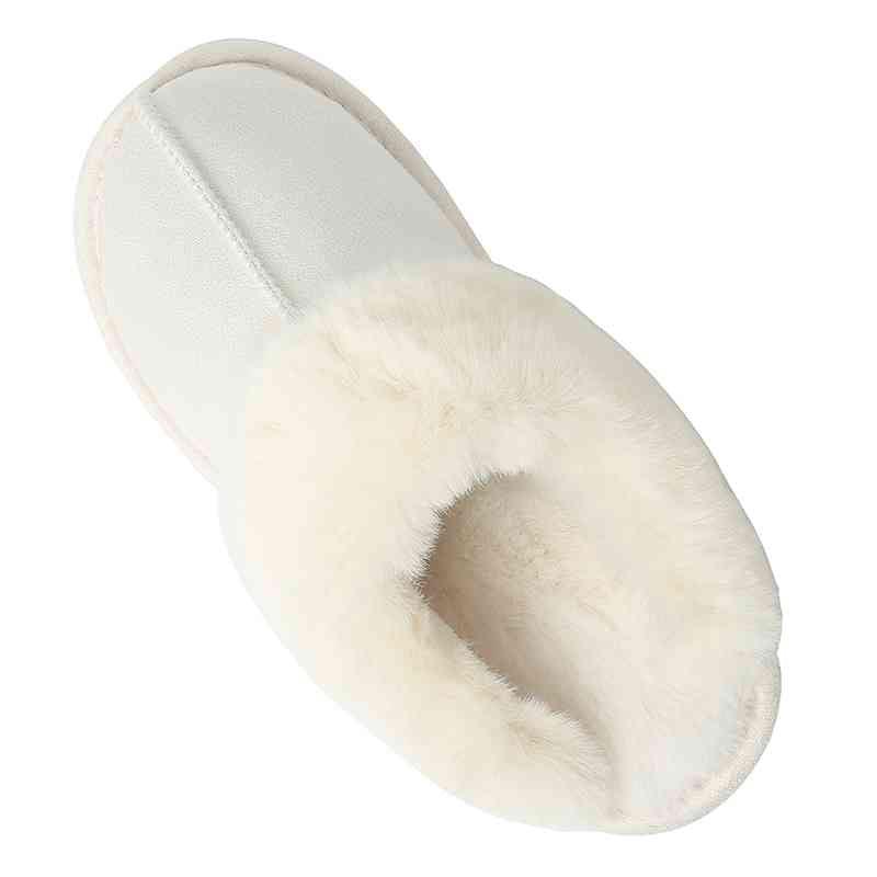 Faux Suede Center Seam Slippers - Browngold Fashion