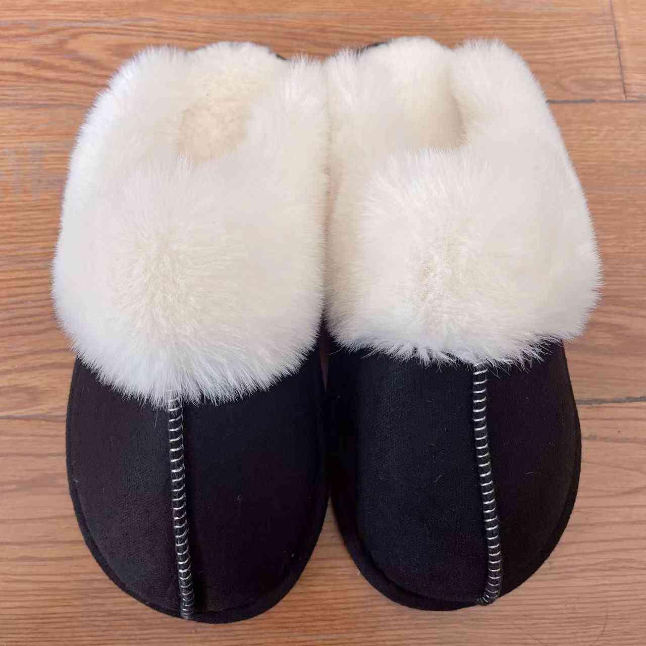 Faux Suede Center Seam Slippers - Browngold Fashion