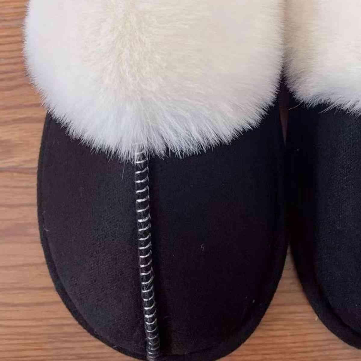 Faux Suede Center Seam Slippers - Browngold Fashion