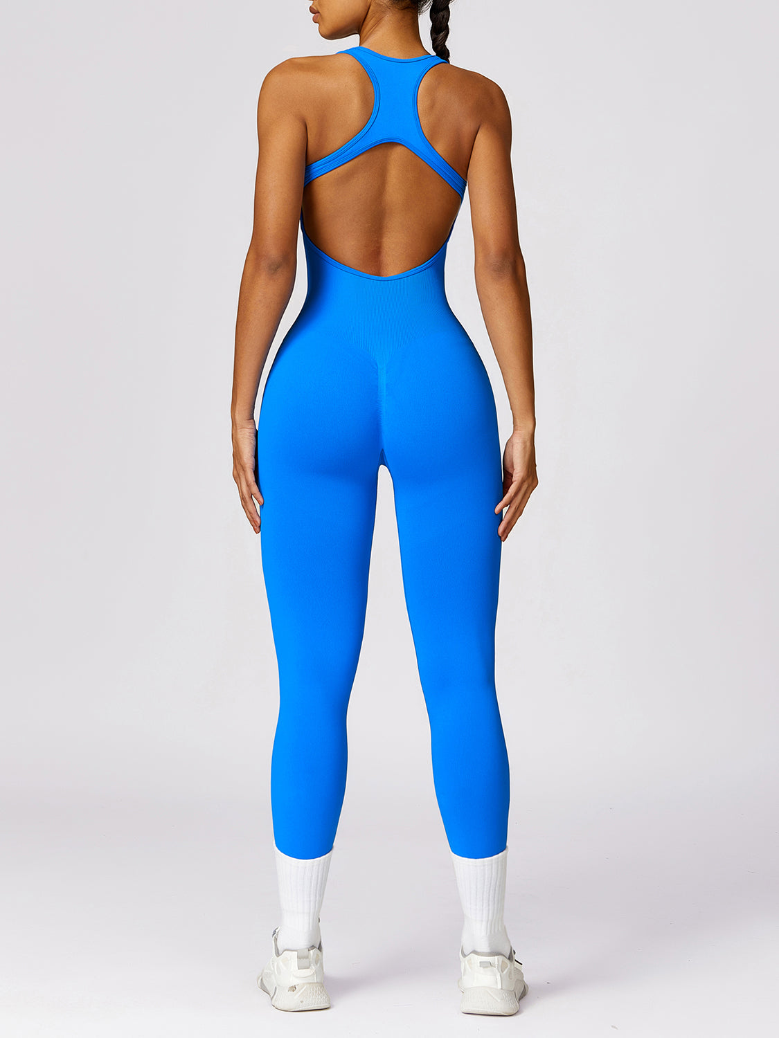 Basic Bae Sleeveless Cutout Racerback Active Jumpsuit