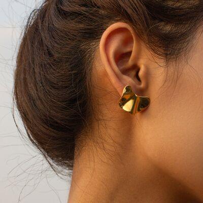 Irregular 18K Gold-Plated Earrings - Browngold Fashion