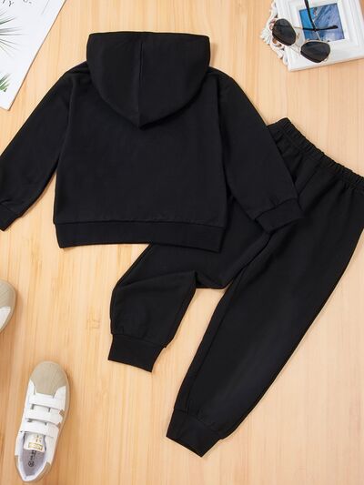 COOL WILD BOY Hoodie and Elastic Waist Pants Set