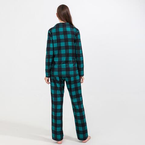 Women Plaid Shirt and Pants Set - Browngold Fashion