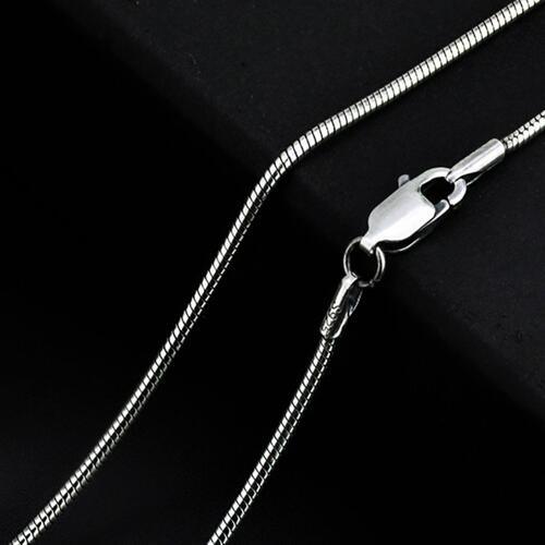 19.7" Snake Chain 925 Sterling Silver Necklace - Browngold Fashion