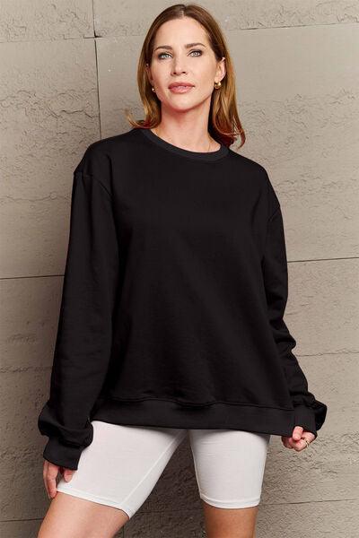 Simply Love Full Size IF I'M TOO MUCH THEN GO FIND LESS Round Neck Sweatshirt - Browngold Fashion