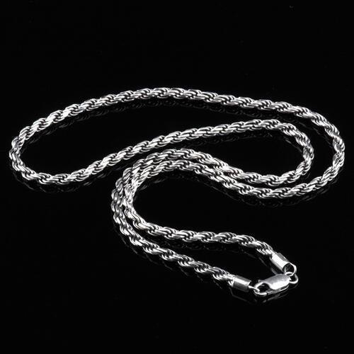 23.6" Snake Chain 925 Sterling Silver Necklace - Browngold Fashion