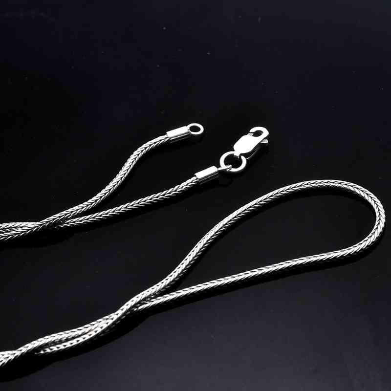 19.7" Snake Chain 925 Sterling Silver Necklace - Browngold Fashion