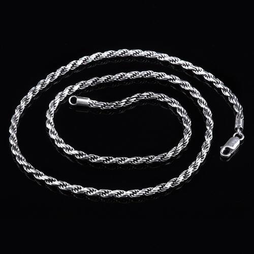 23.6" Snake Chain 925 Sterling Silver Necklace - Browngold Fashion