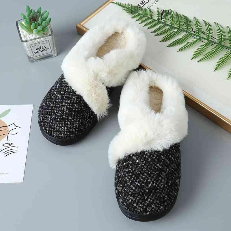 Sherpa Wrapped Indoor/Outdoor Slipper - Browngold Fashion