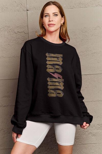 Simply Love Full Size MAMA Round Neck Sweatshirt - Browngold Fashion