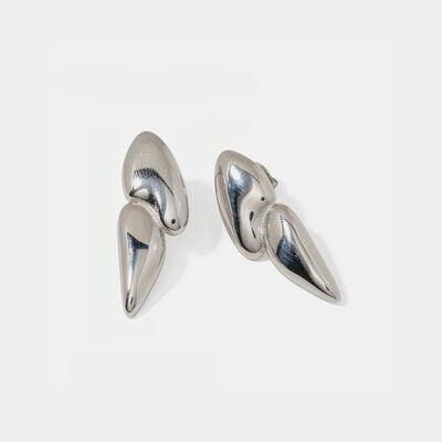 Geometric Stainless Steel Earrings - Browngold Fashion