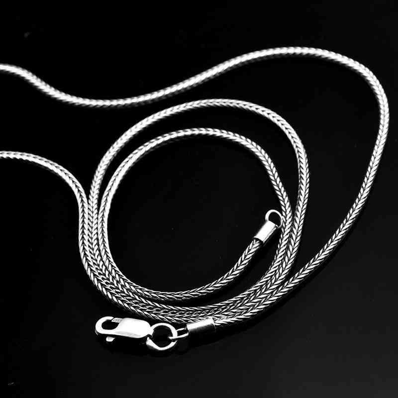 19.7" Snake Chain 925 Sterling Silver Necklace - Browngold Fashion