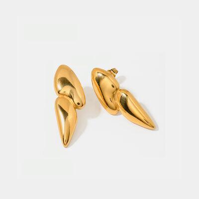 Geometric Stainless Steel Earrings - Browngold Fashion