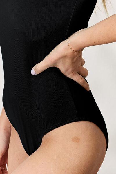 Basic Bae Full Size Round Neck Short Sleeve Bodysuit - Browngold Fashion
