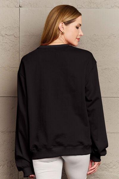 Simply Love Full Size MAMA Round Neck Sweatshirt - Browngold Fashion