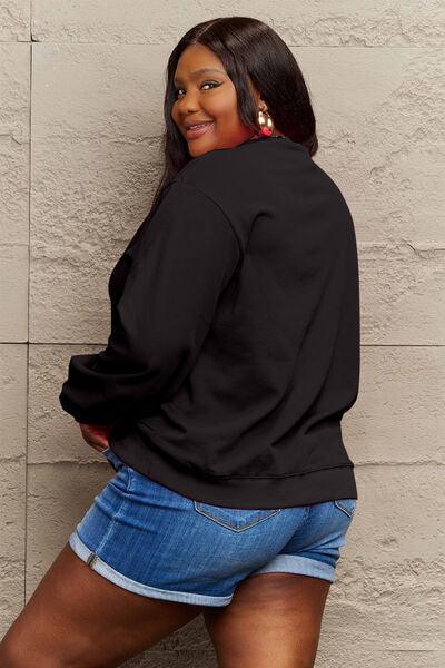 Simply Love Full Size MAMA Round Neck Sweatshirt - Browngold Fashion